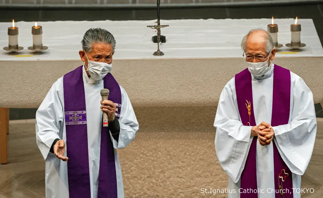 2024年3月17日 四旬節第5主日ミサ後に中村健三神父の紹介がありました。